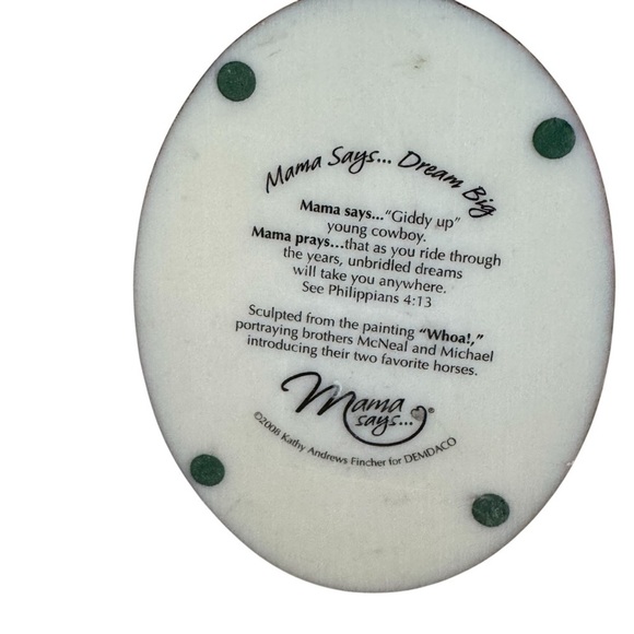 2008 MAMA SAYS DREAM BIG BOY & HORSE DEMDACO KATHY ANDREWS FINCHER - Picture 11 of 15